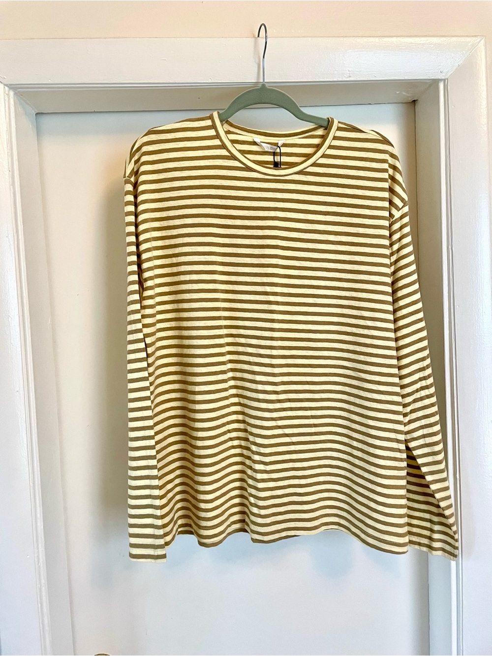 Zara long sleeve linen cotton striped shirt NWT - Picture 2 of 7